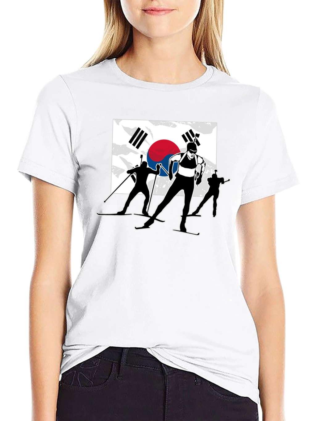 Biathlon South Korea Flag T-Shirt