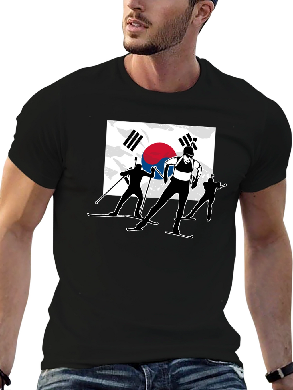 Biathlon South Korea Flag T-Shirt
