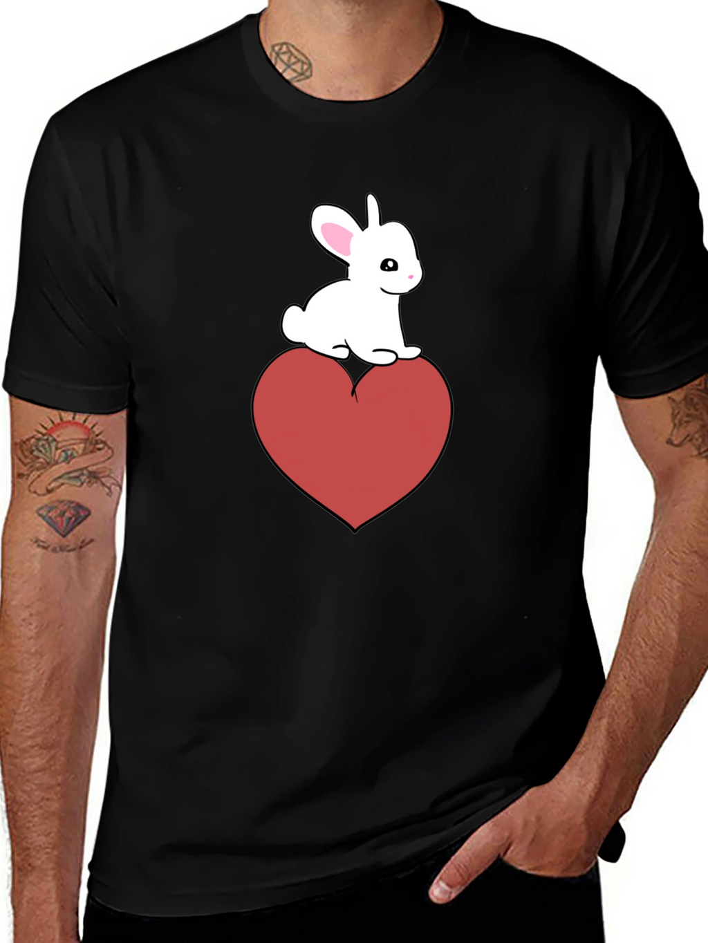 Bunny Heart Graphic Tee - Cute Casual Style