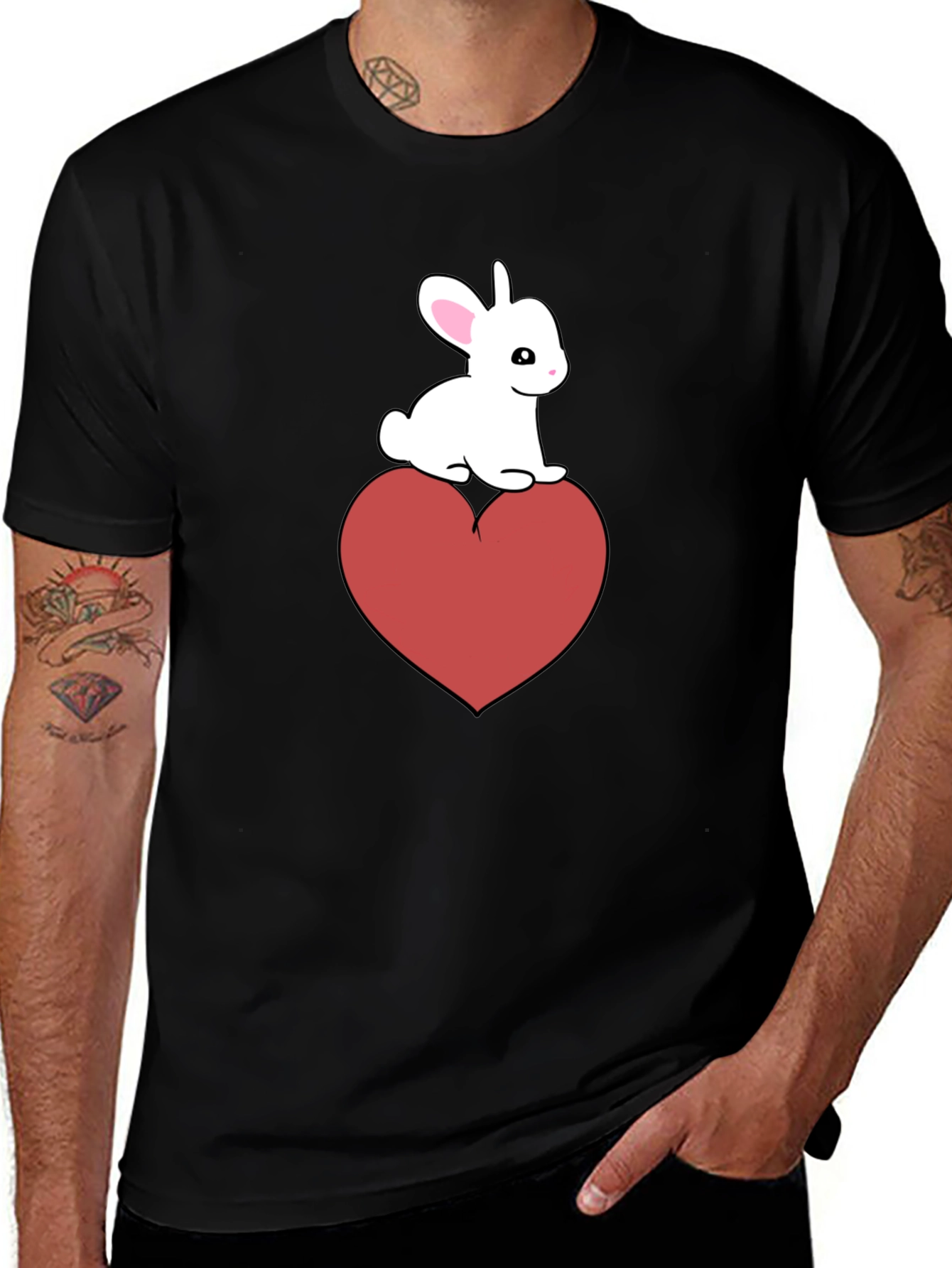 Bunny Heart Graphic Tee - Cute Casual Style