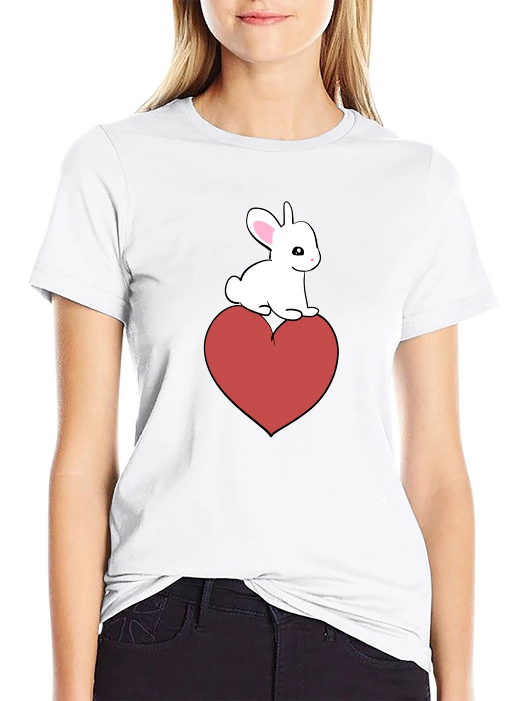 Bunny Heart Graphic Tee - Cute Casual Style