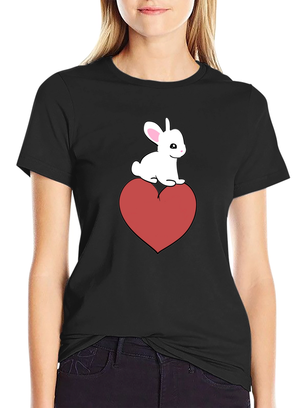 Bunny Heart Graphic Tee - Cute Casual Style