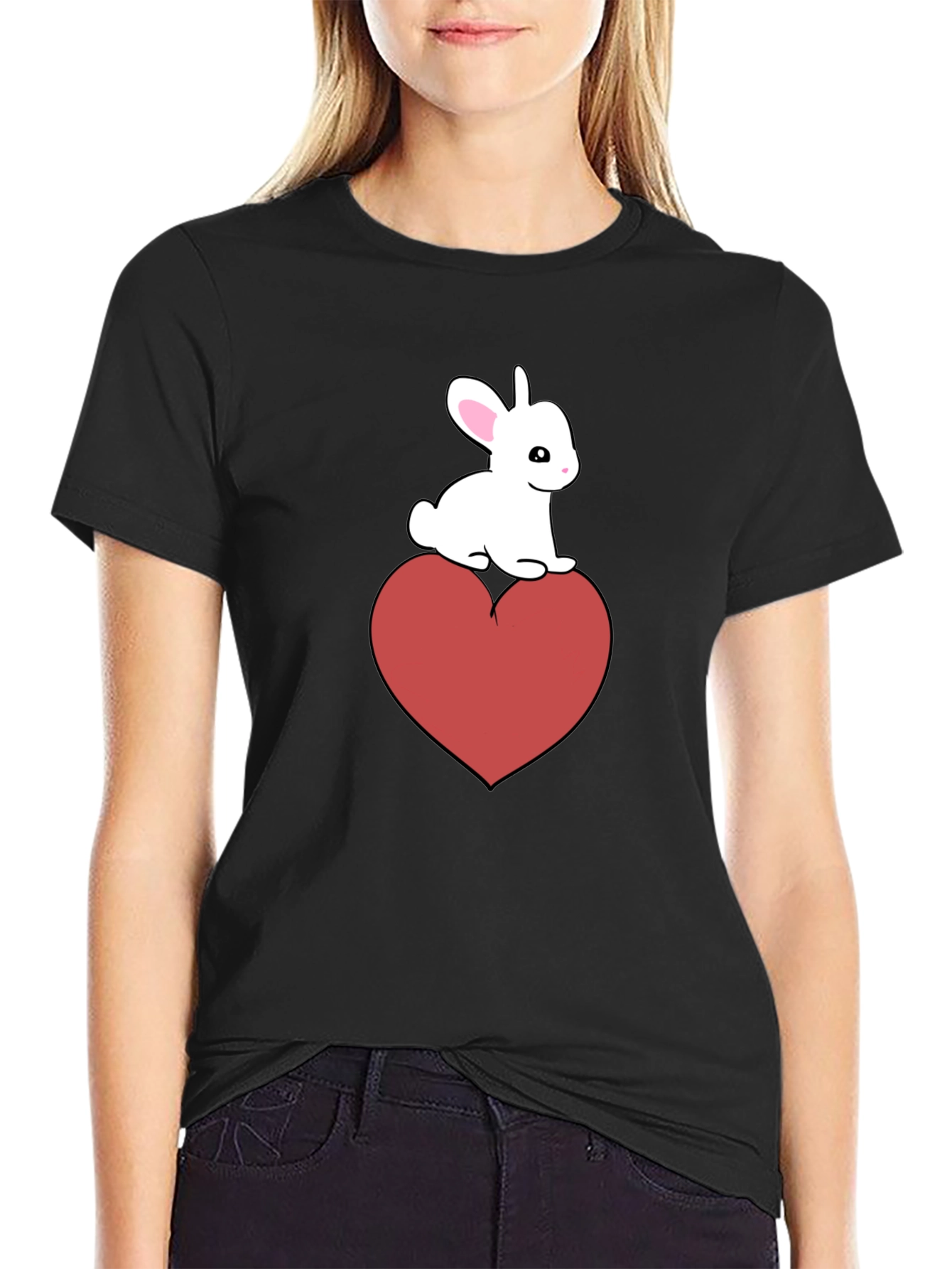 Bunny Heart Graphic Tee - Cute Casual Style