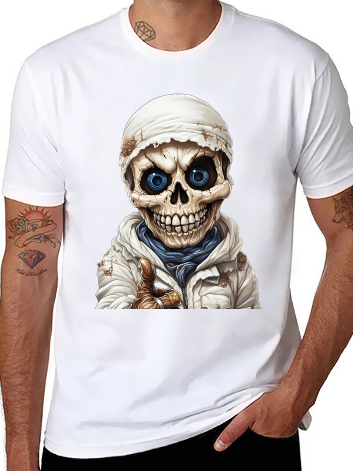 Skeleton Cartoon Graphic Tee