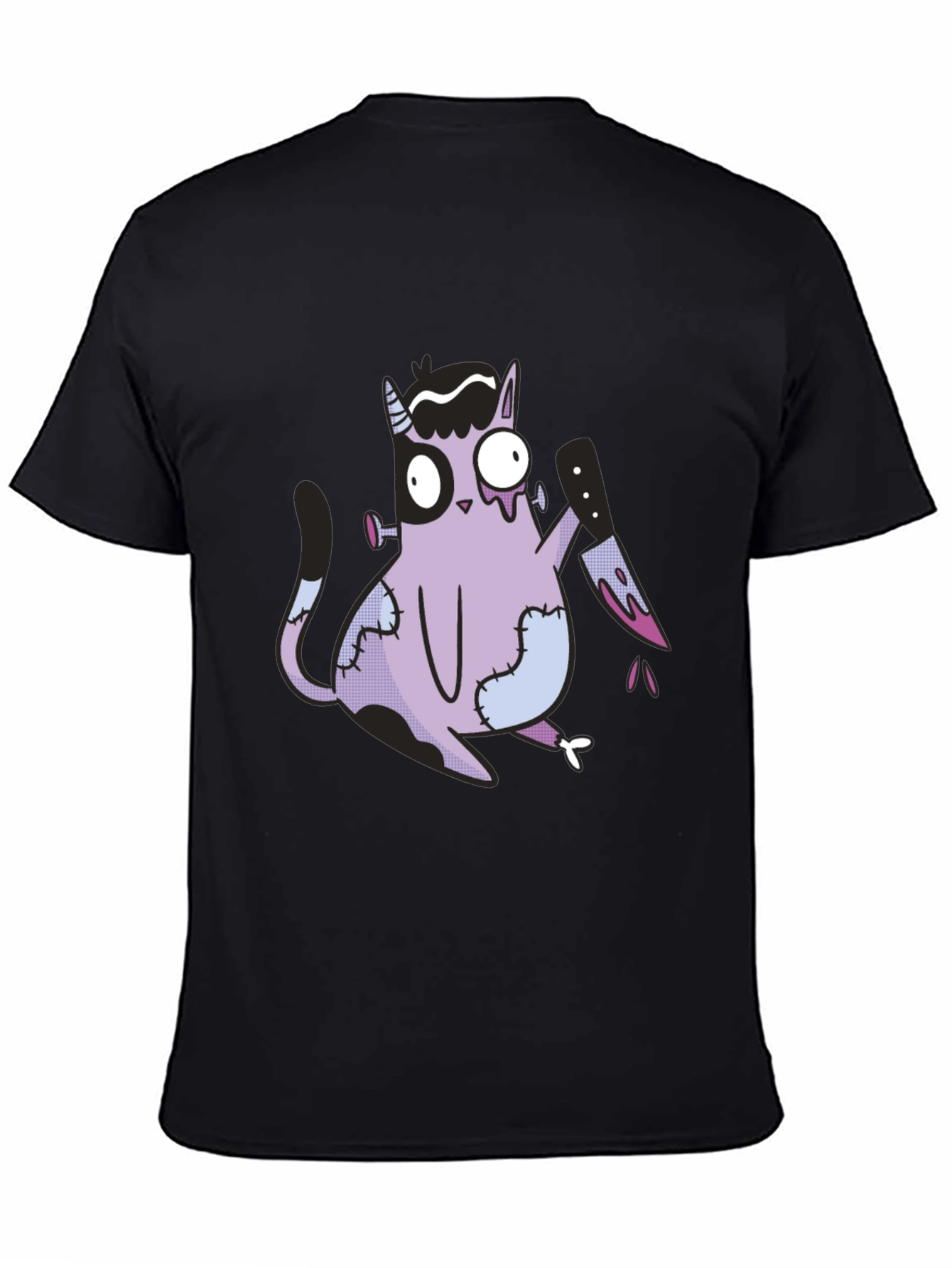 Spooky Cat T-Shirt - Halloween Zombie Kitten Tee