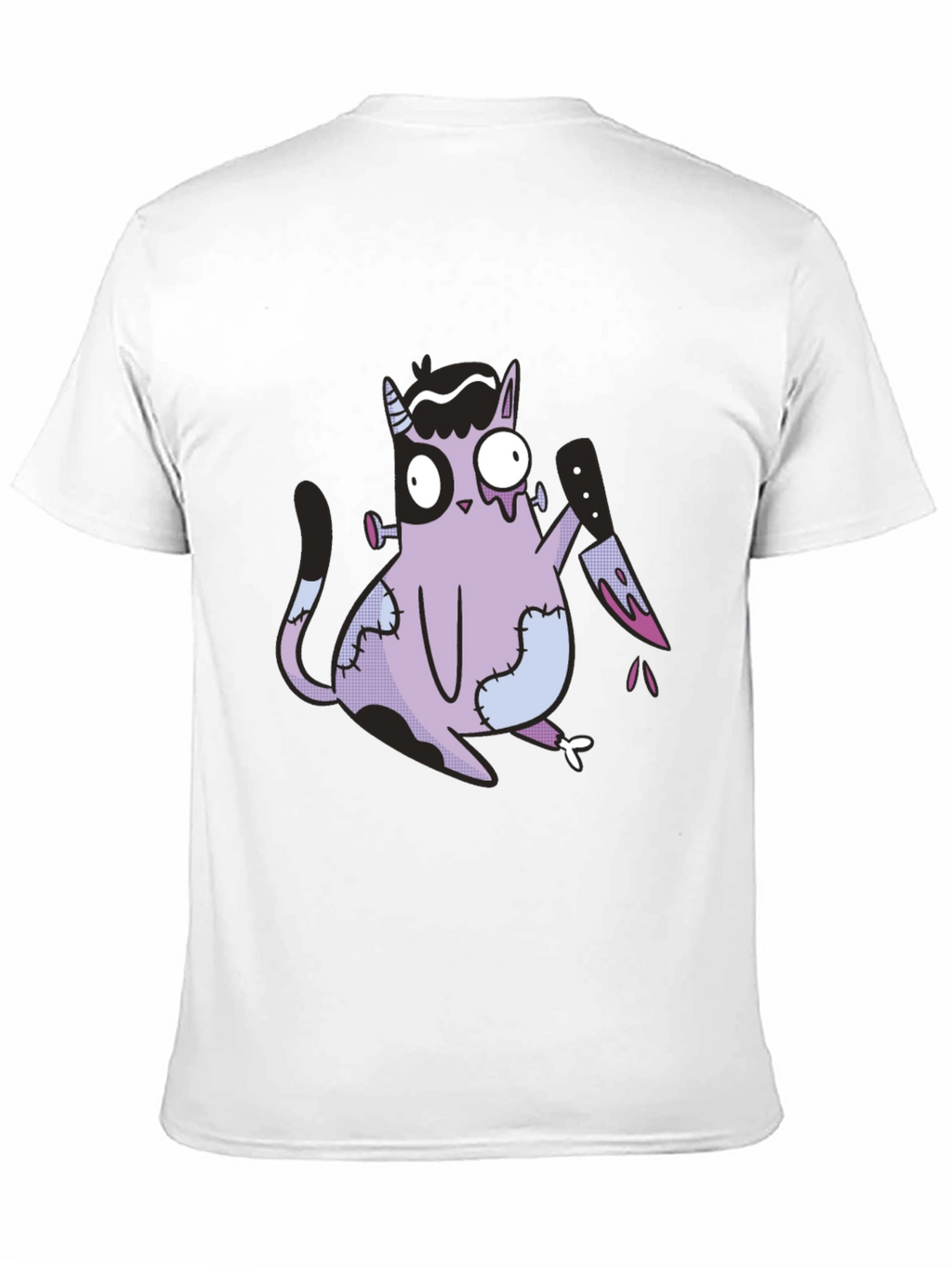Spooky Cat T-Shirt - Halloween Zombie Kitten Tee