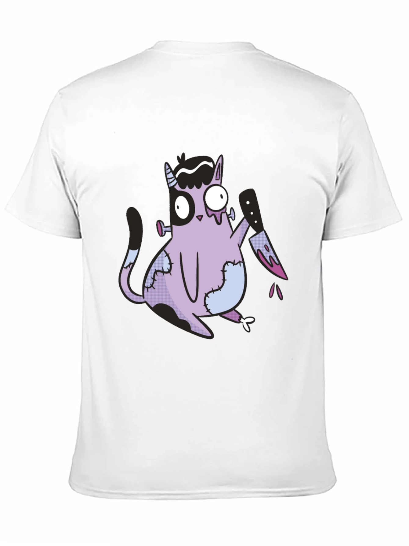 Spooky Cat T-Shirt - Halloween Zombie Kitten Tee
