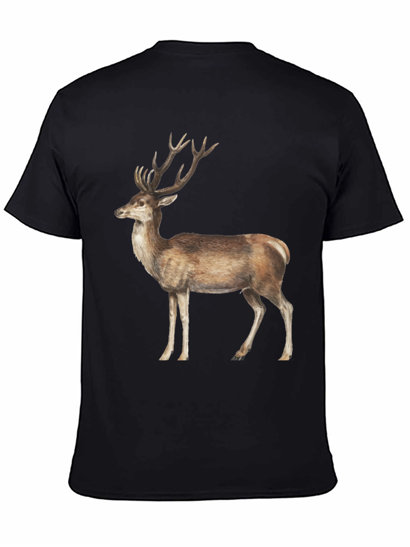 Deer Graphic T-Shirt - Black