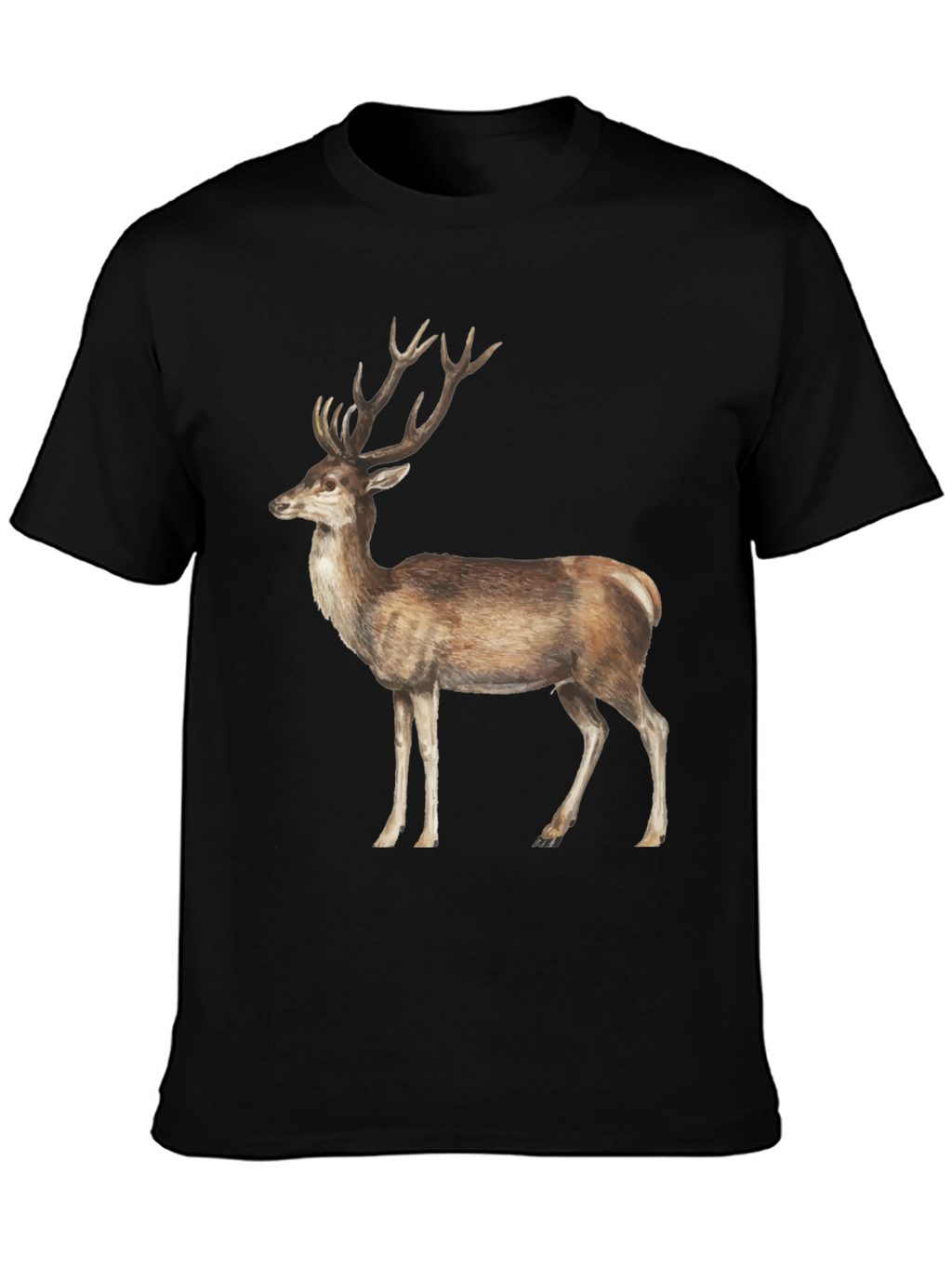 Deer Graphic T-Shirt - Black