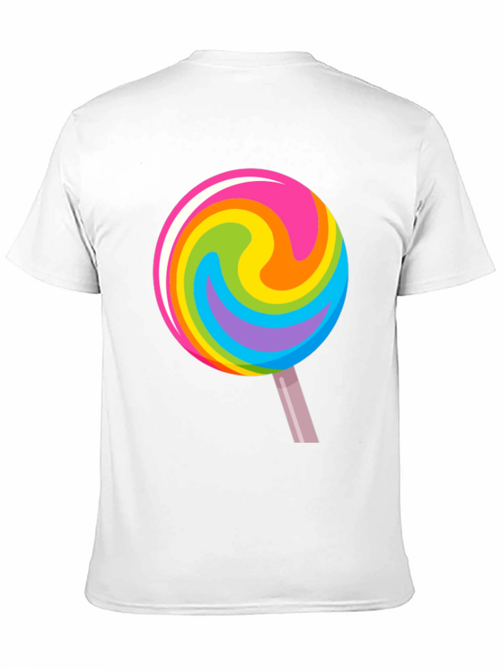 Rainbow Lollipop Graphic Black T-Shirt