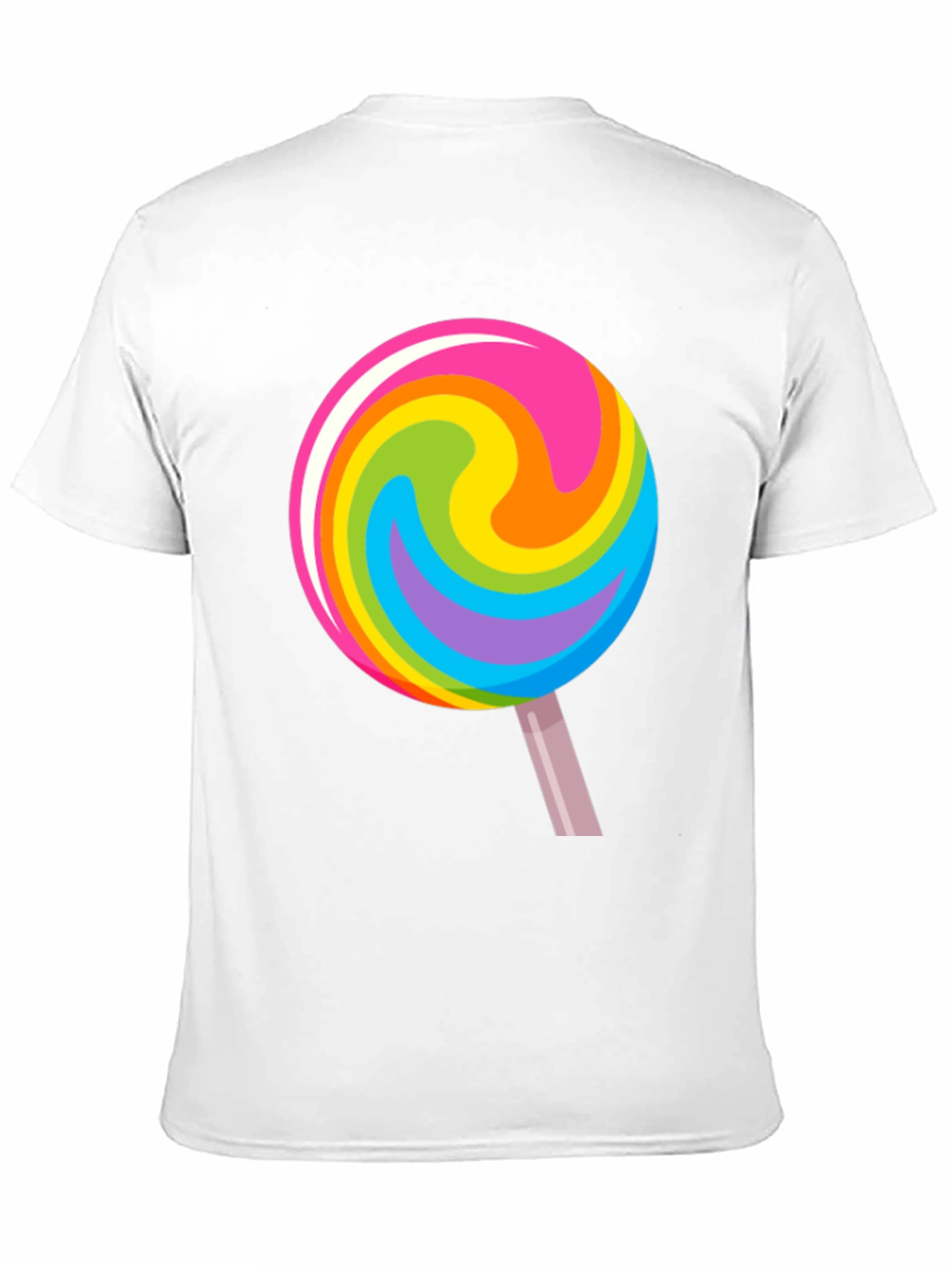 Rainbow Lollipop Graphic Black T-Shirt