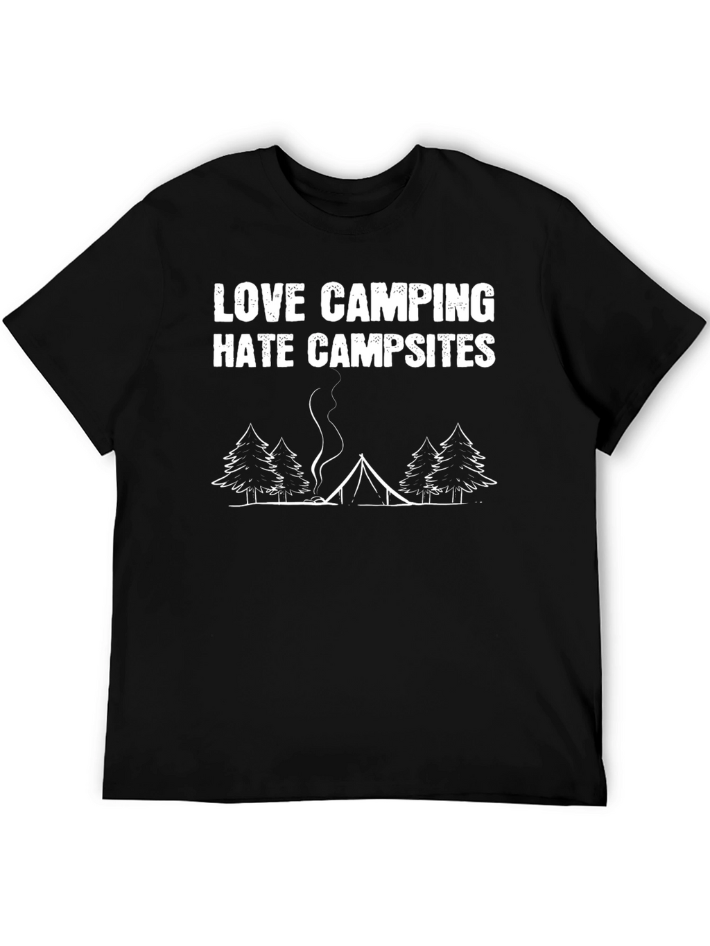 Love Camping Hate Campsites Graphic Tee