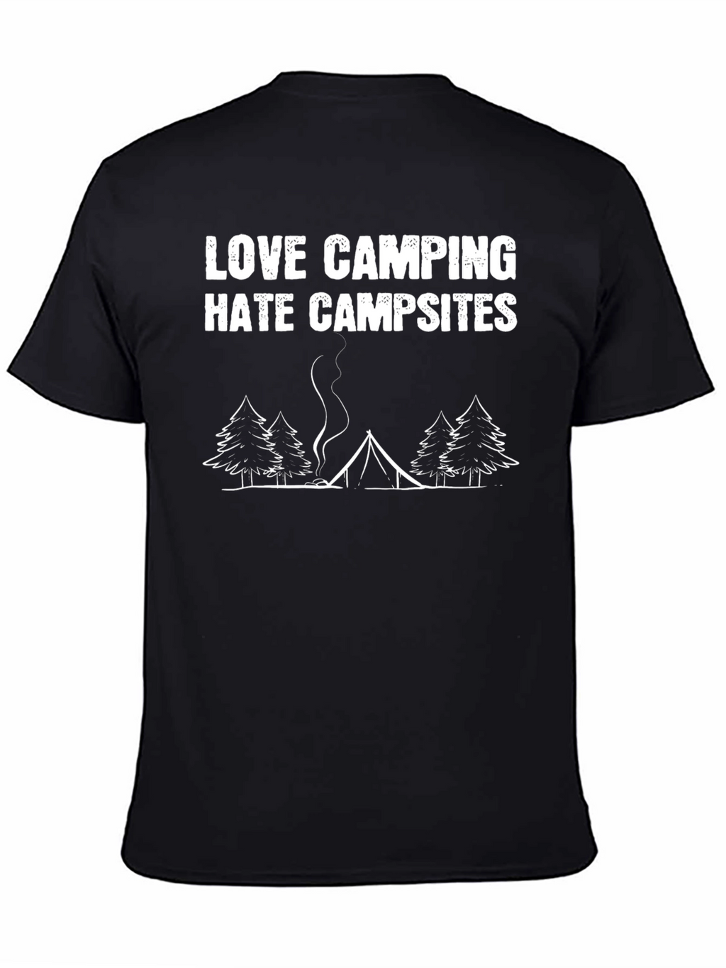 Love Camping Hate Campsites Graphic Tee