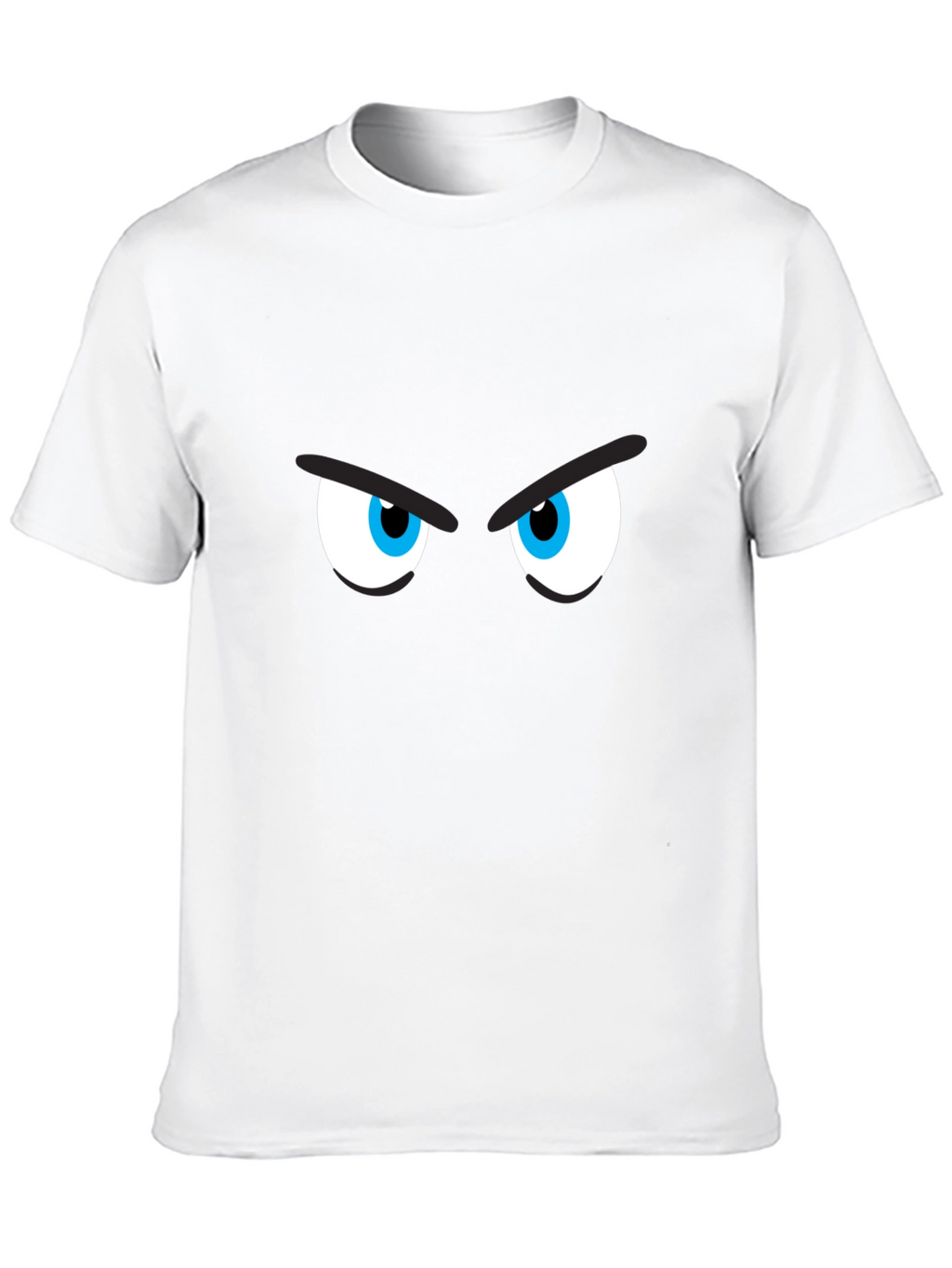 Mens Black T-Shirt with Cartoon Eyes