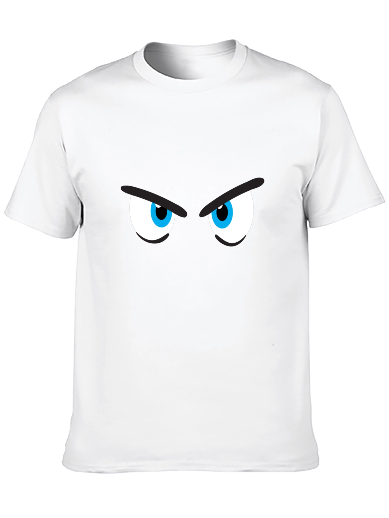 Mens Black T-Shirt with Cartoon Eyes