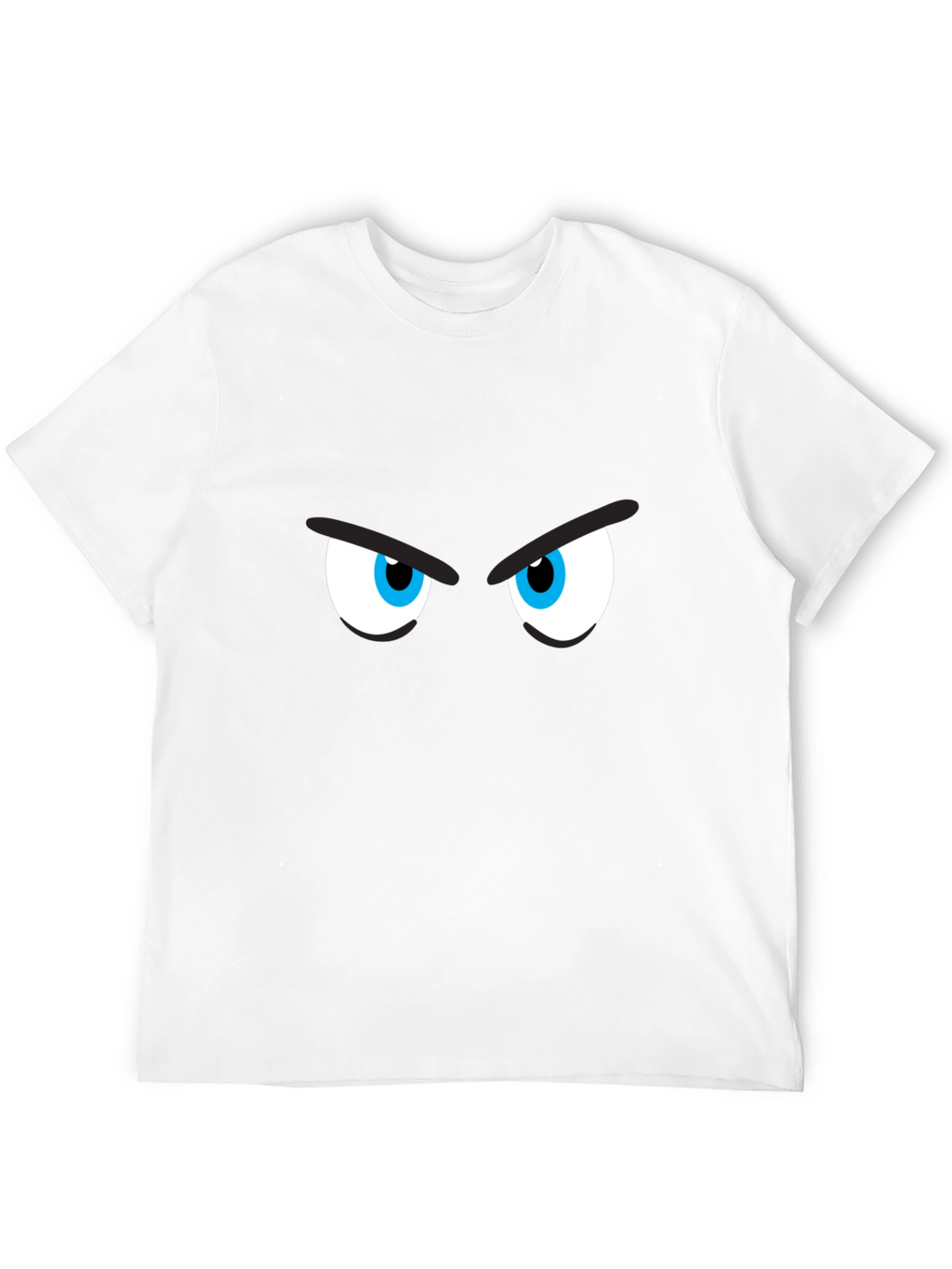 Mens Black T-Shirt with Cartoon Eyes