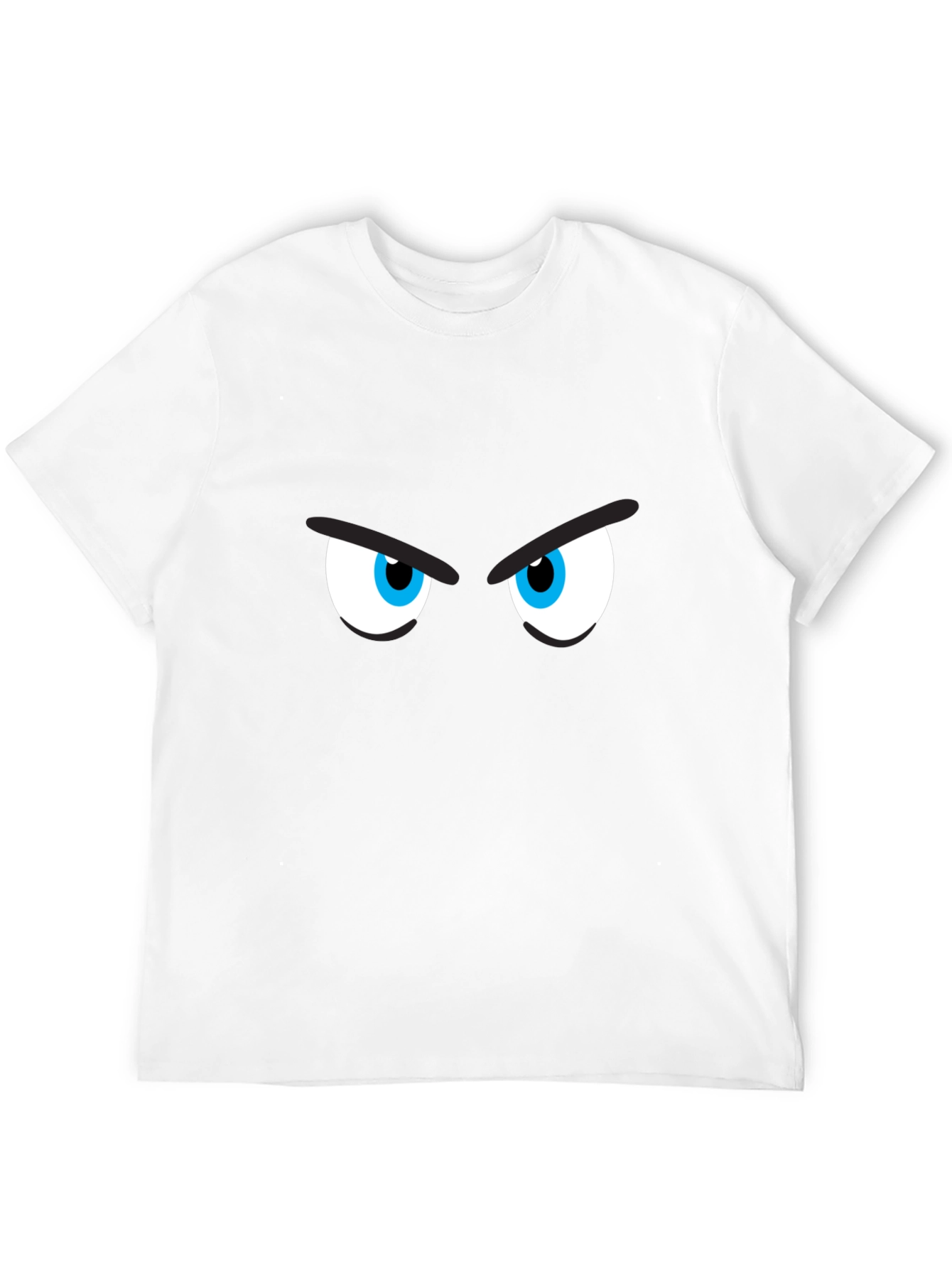 Mens Black T-Shirt with Cartoon Eyes