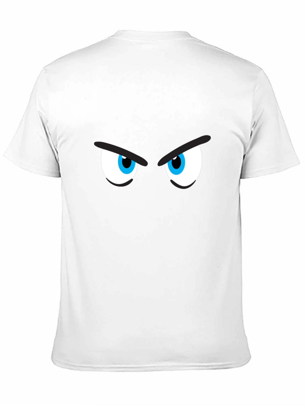 Mens Black T-Shirt with Cartoon Eyes