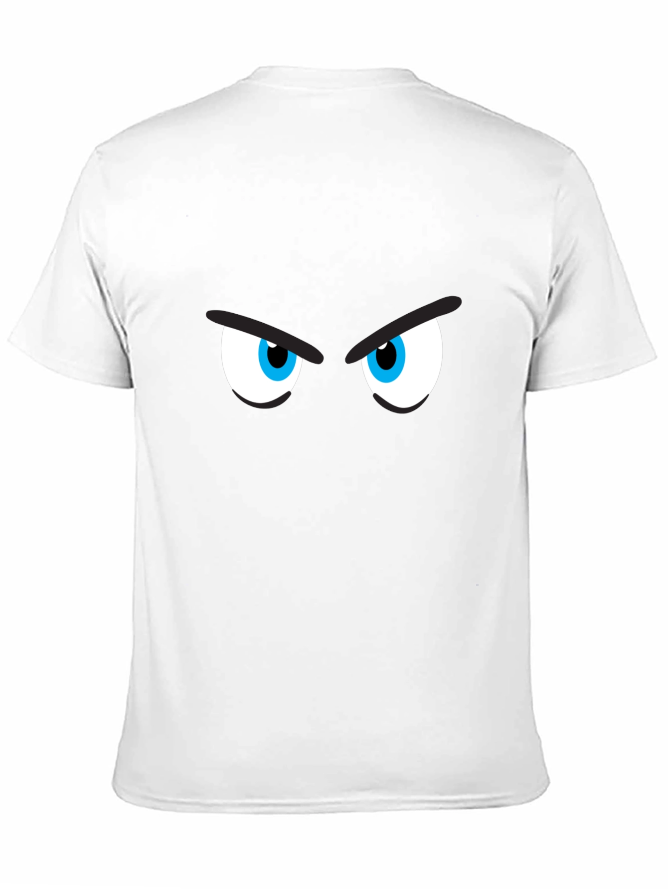 Mens Black T-Shirt with Cartoon Eyes