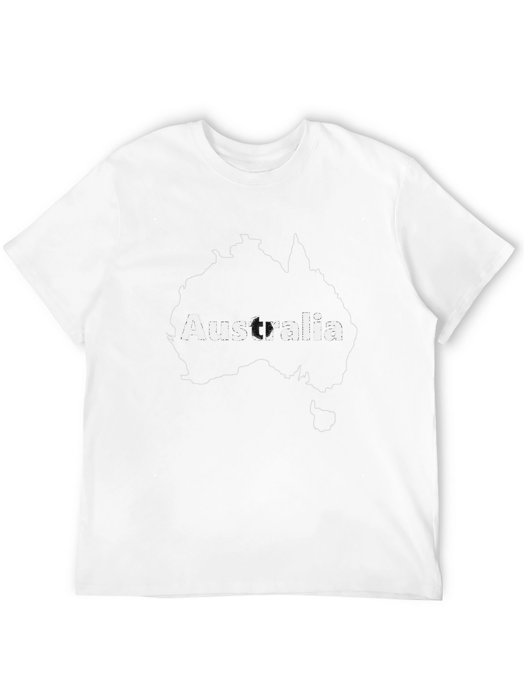 Australia Map T-Shirt - Black