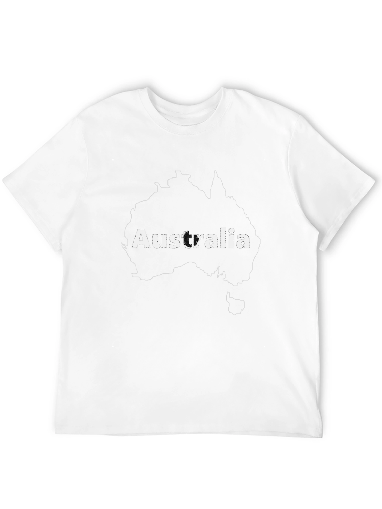 Australia Map T-Shirt - Black