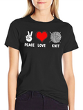 Peace Love Knit T-Shirt