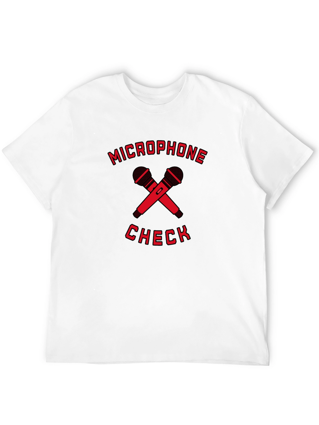 Microphone Check Black Graphic Tee