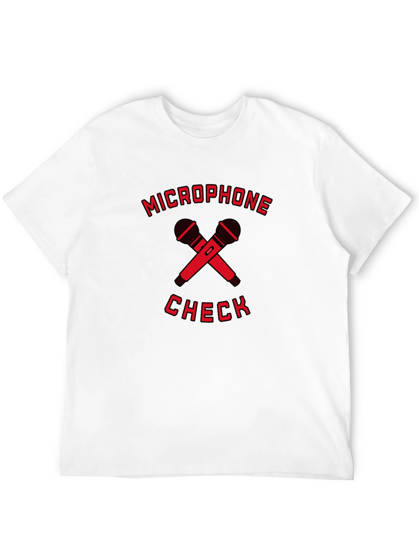 Microphone Check Black Graphic Tee