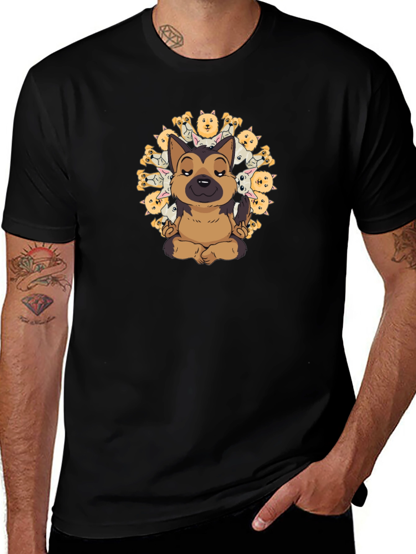 Yoga Dog Graphic Tee - Zen Mode Activated!
