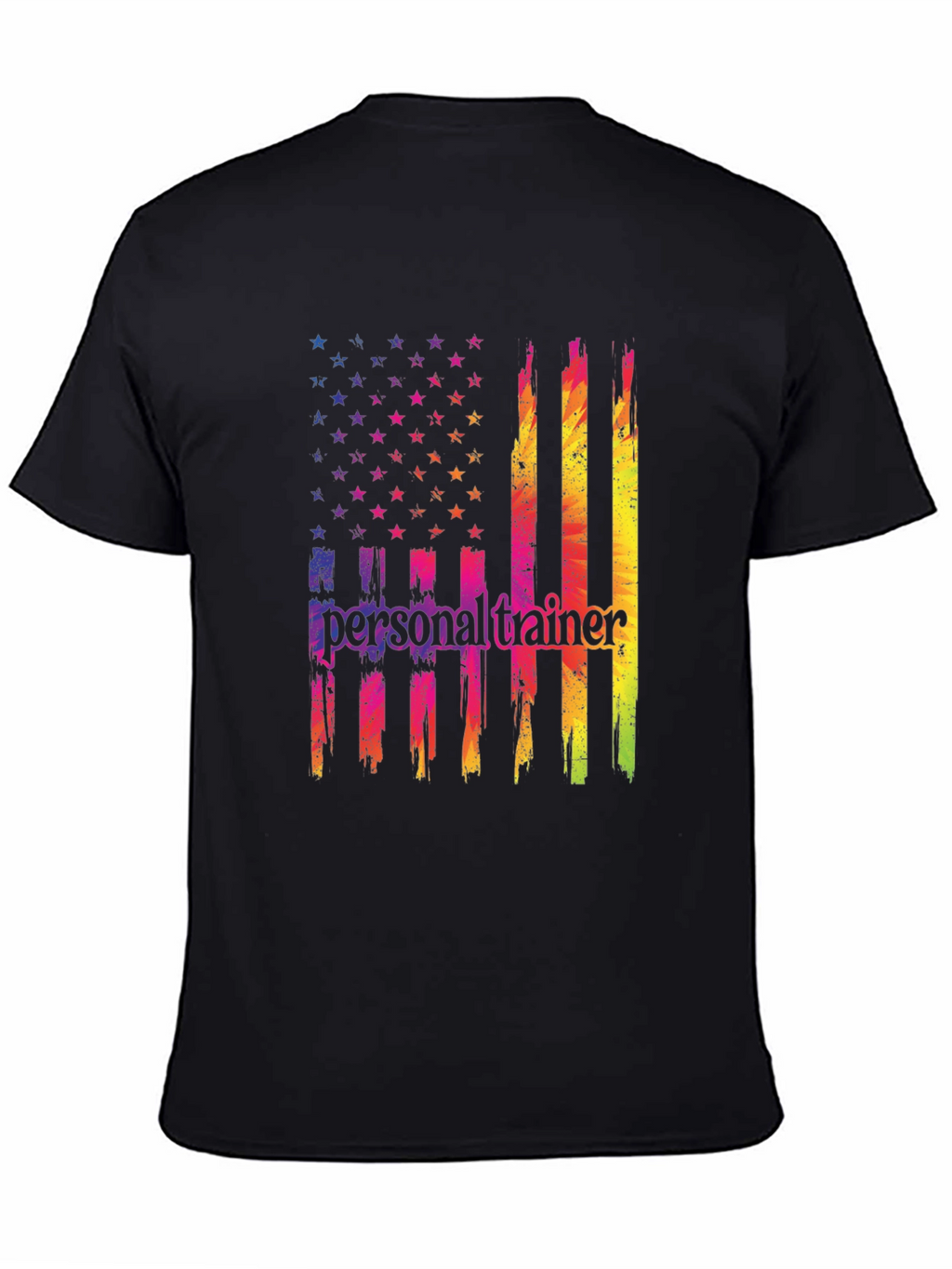 Personal Trainer American Flag Graphic T-Shirt