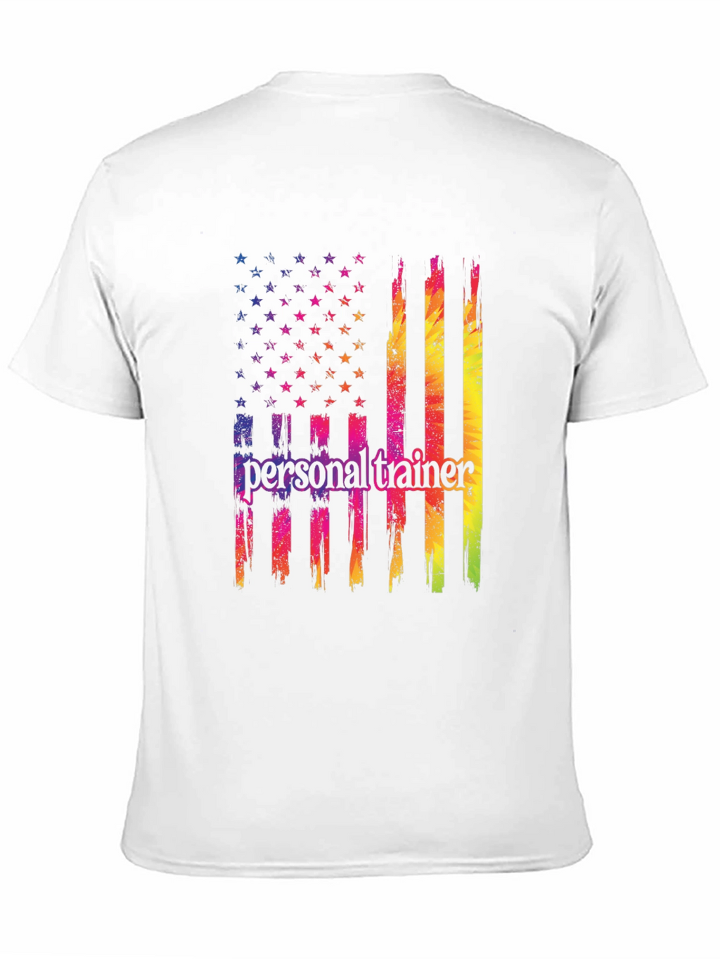 Personal Trainer American Flag Graphic T-Shirt