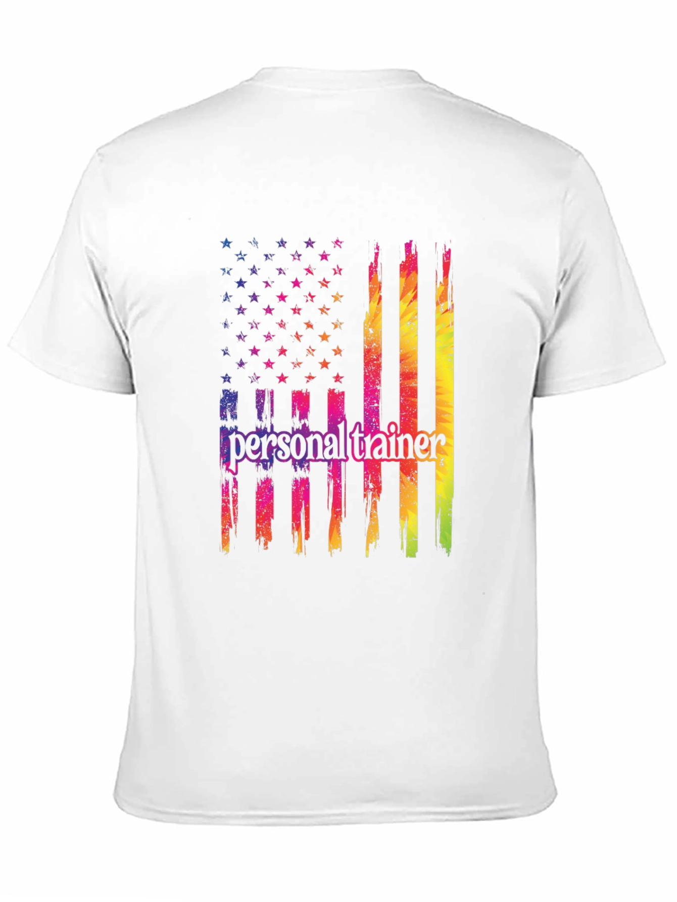 Personal Trainer American Flag Graphic T-Shirt