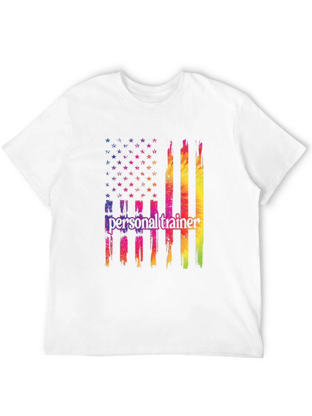 Personal Trainer American Flag Graphic T-Shirt