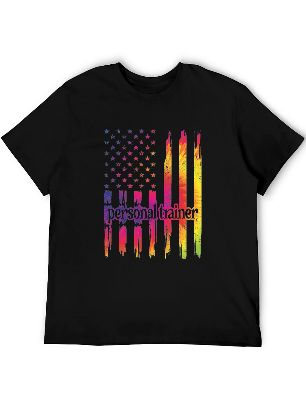Personal Trainer American Flag Graphic T-Shirt