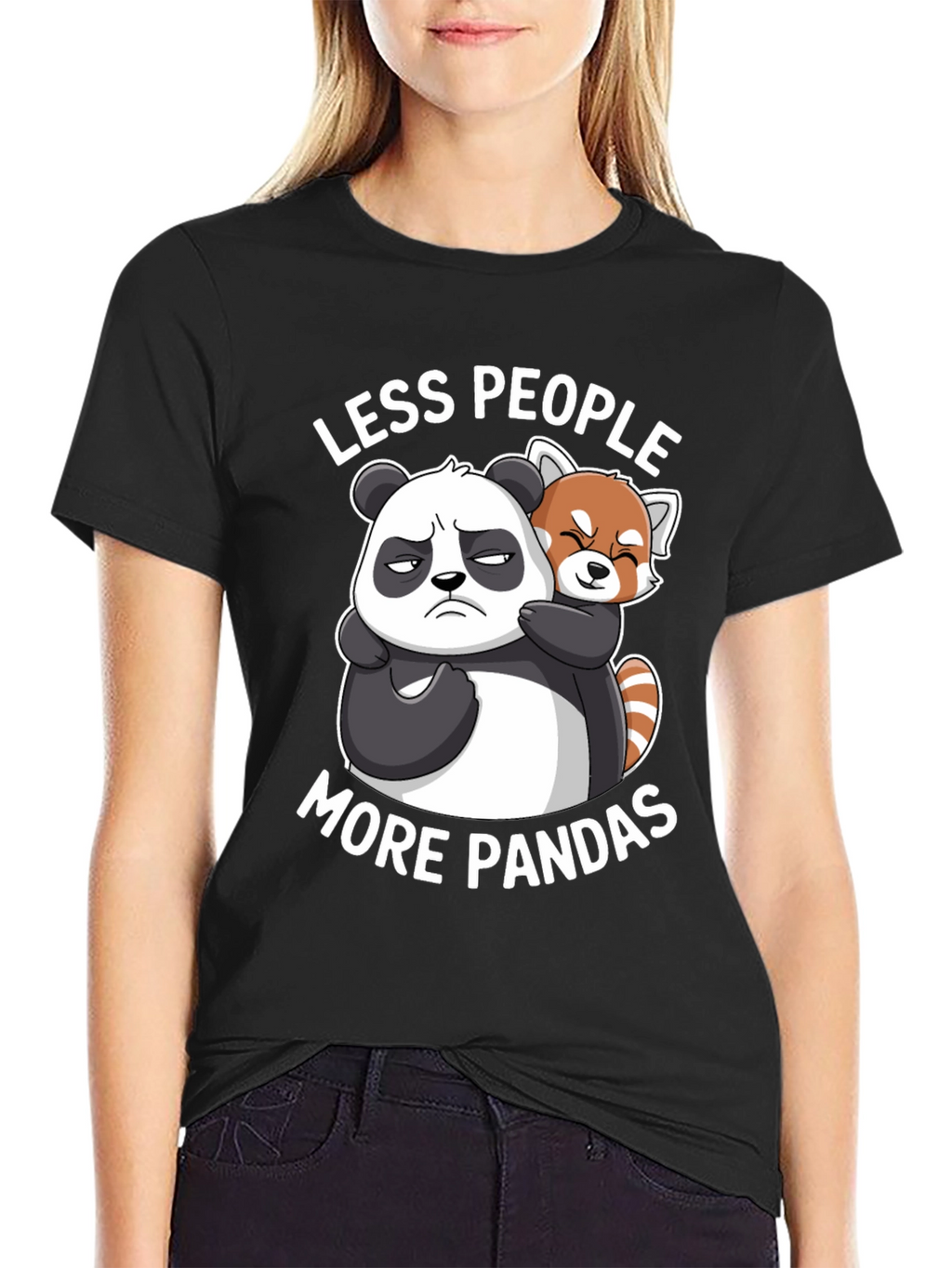 Less People More Pandas Graphic Tee