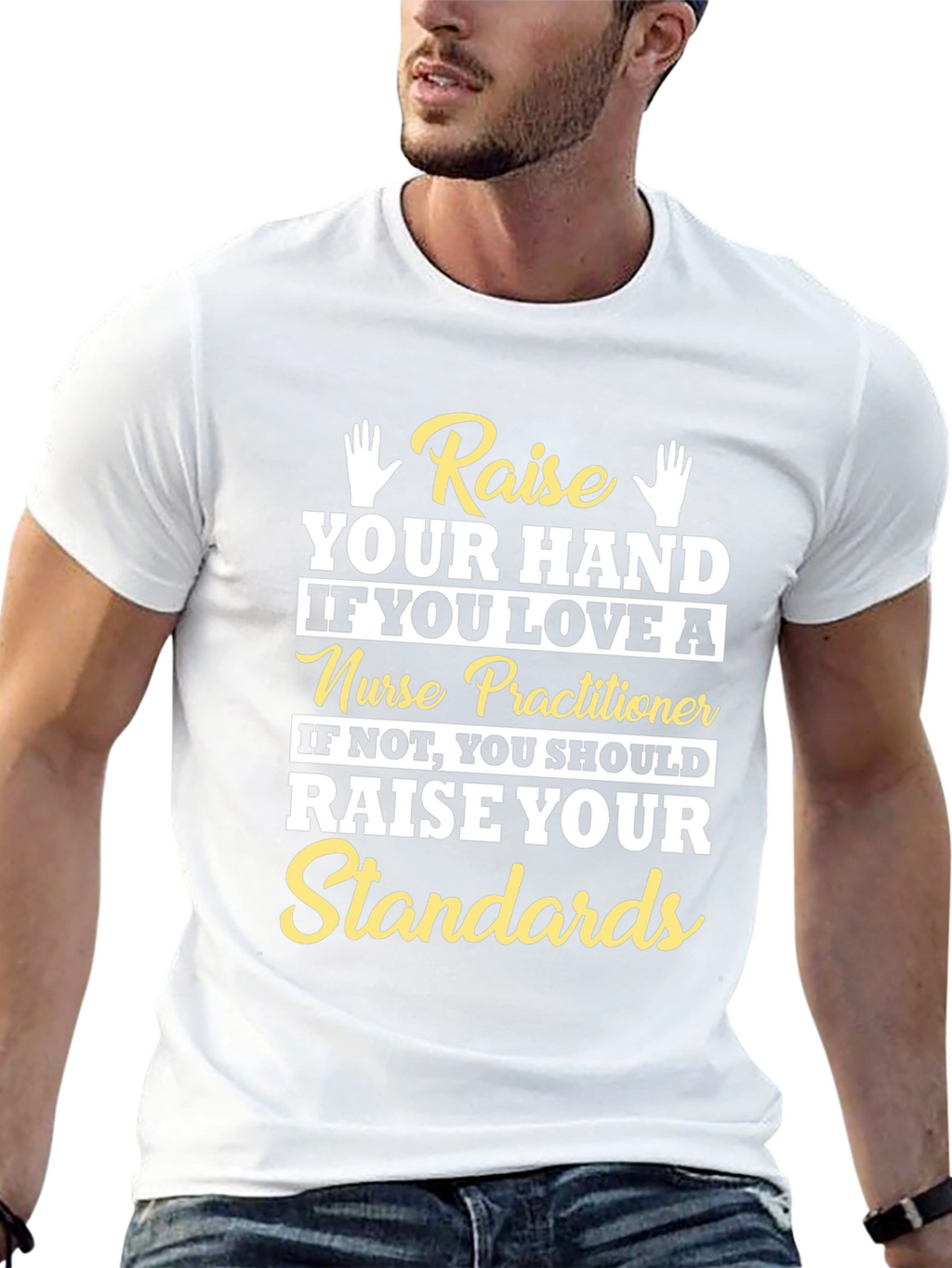 Raise Your Hand Nurse Practitioner Graphic T-Shirt