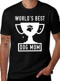 Worlds Best Dog Mom T-Shirt - Black