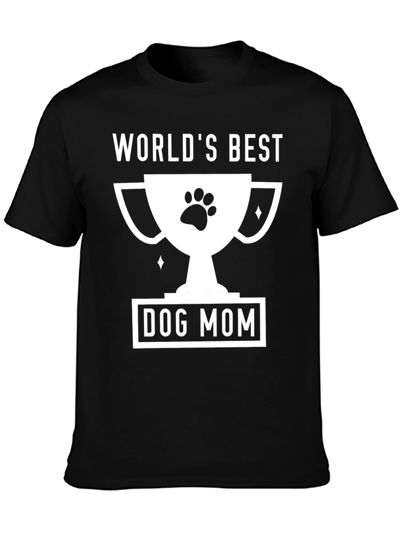 Worlds Best Dog Mom T-Shirt - Black