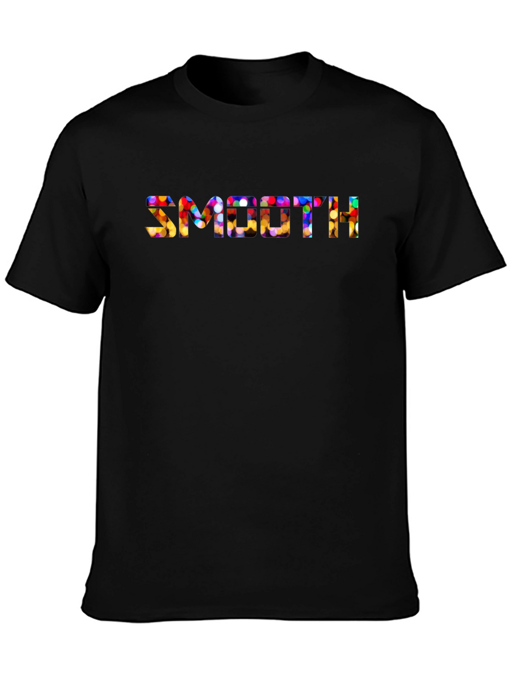 Smooth Festive Lights Mens Black T-Shirt