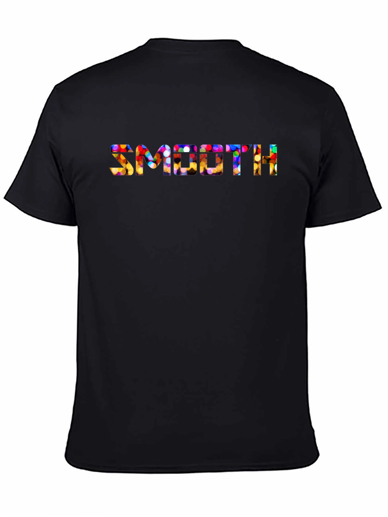Smooth Festive Lights Mens Black T-Shirt