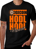 DogeCoin HODL Repeat Black T-Shirt