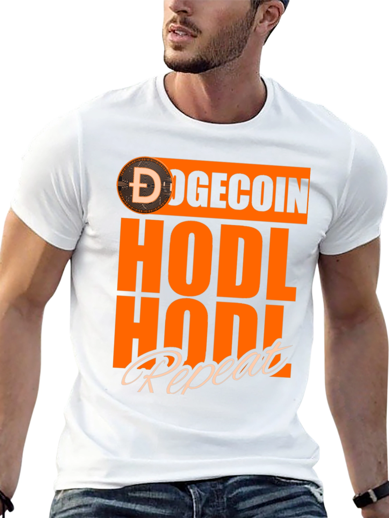 DogeCoin HODL Repeat Black T-Shirt