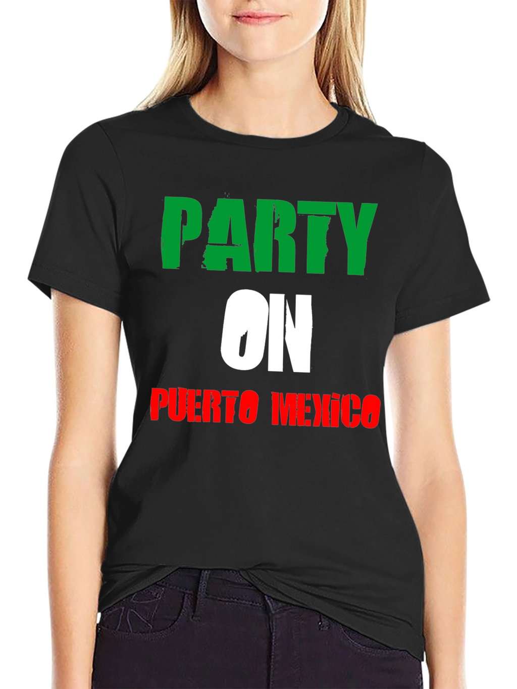 Party On Puerto Mexico T-Shirt - Black