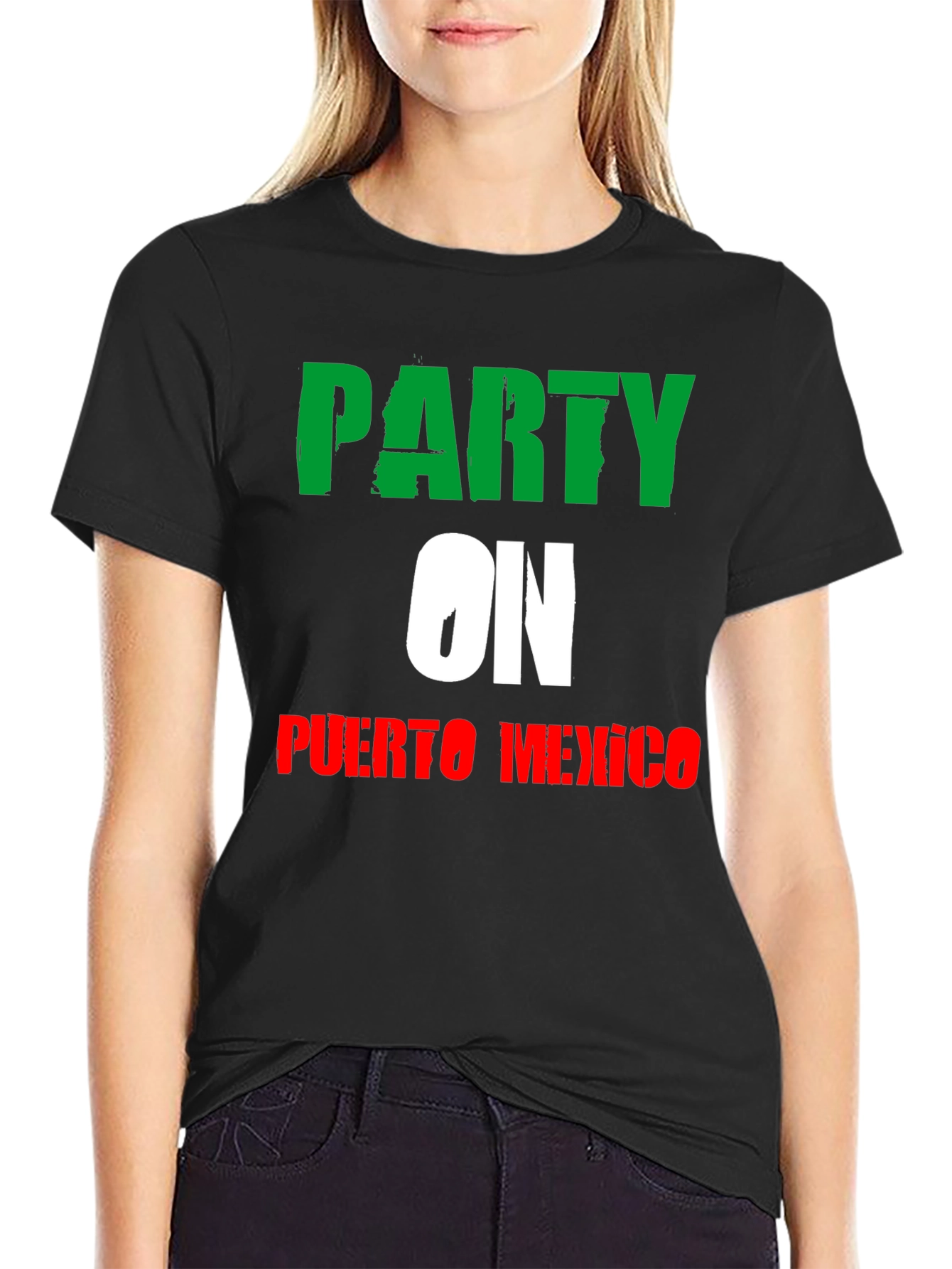 Party On Puerto Mexico T-Shirt - Black