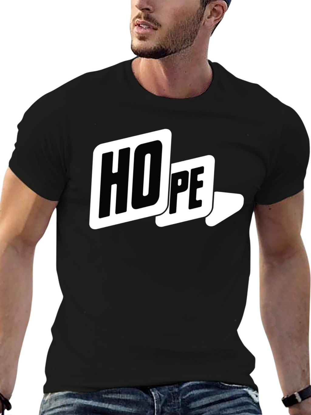 HOPE Graphic Print Black T-Shirt