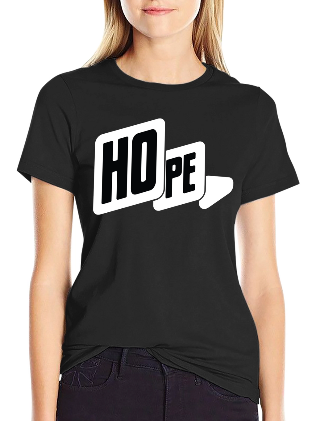 HOPE Graphic Print Black T-Shirt