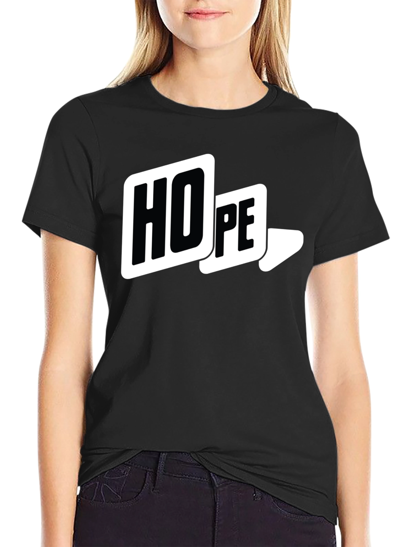 HOPE Graphic Print Black T-Shirt