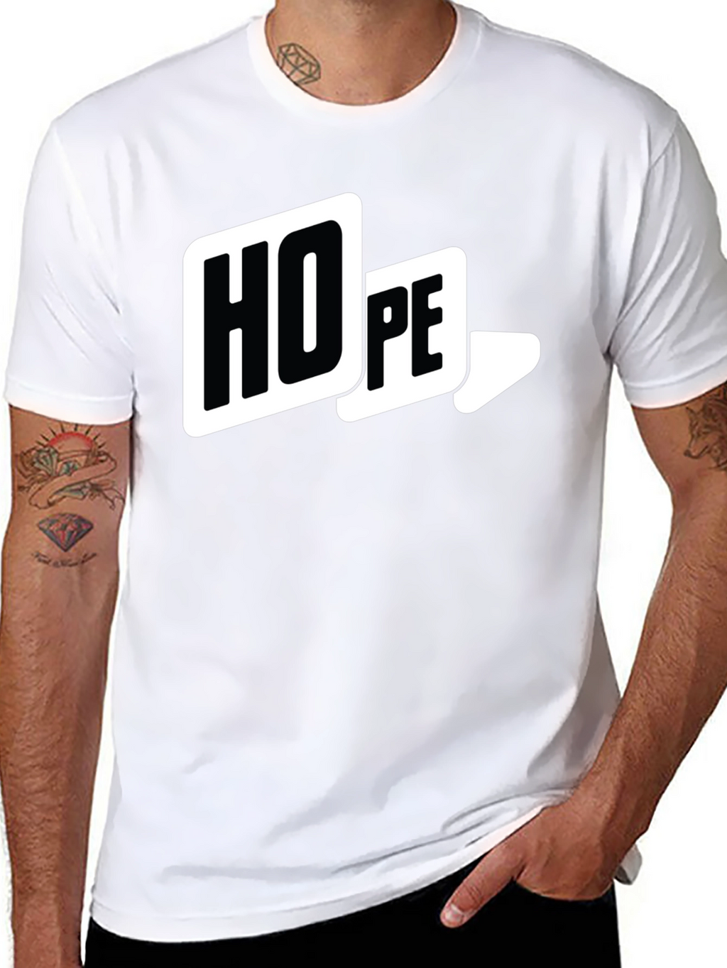 HOPE Graphic Print Black T-Shirt