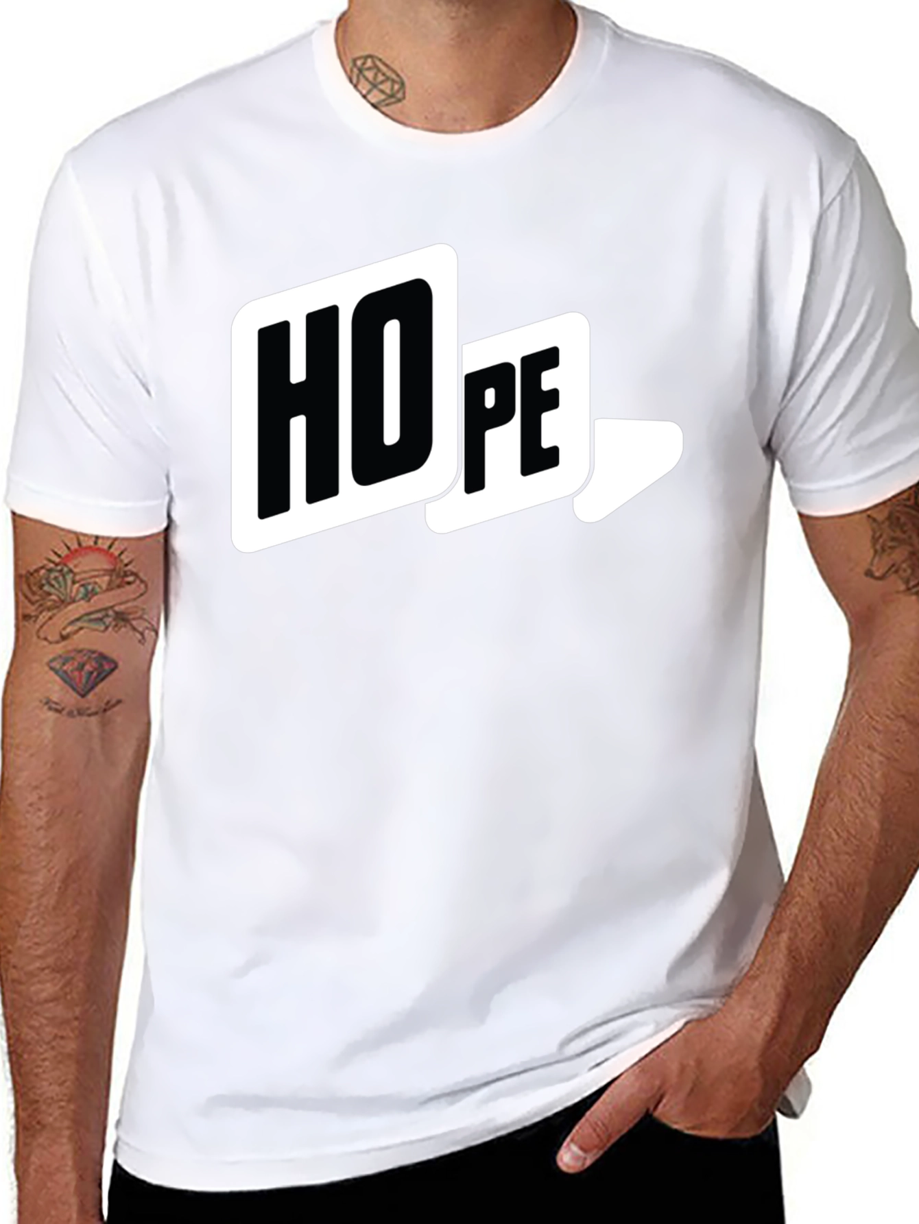 HOPE Graphic Print Black T-Shirt