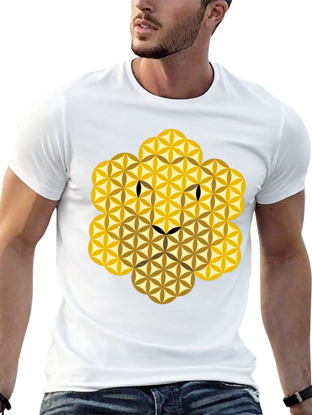Flower of Life Lion Graphic Tee